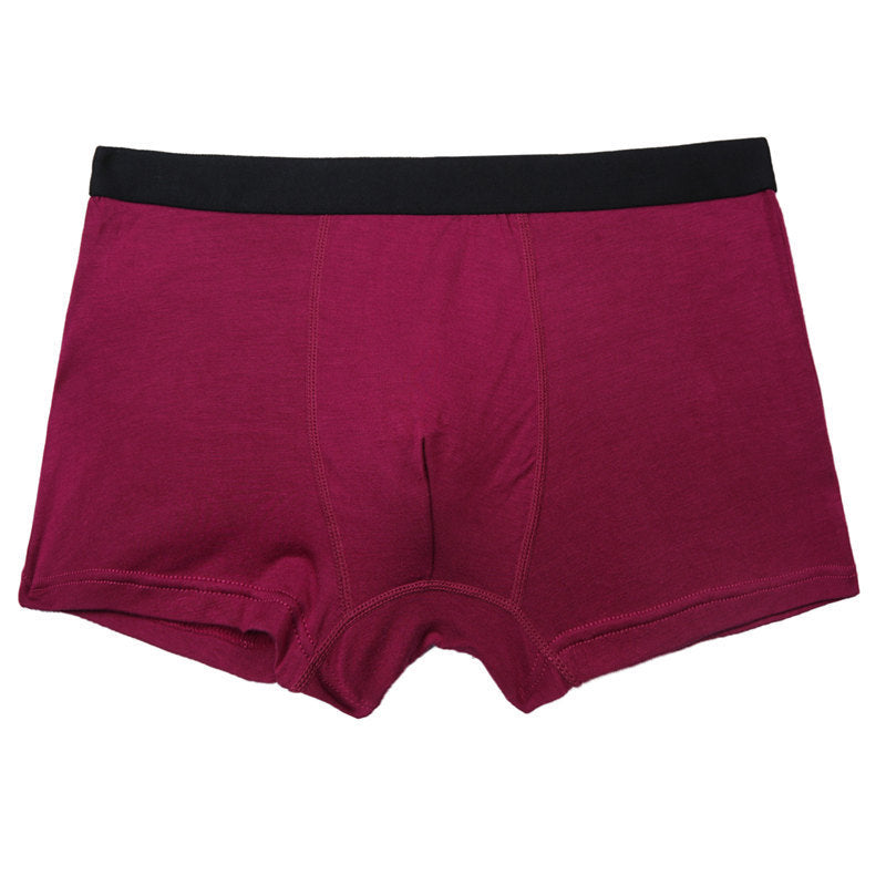 Pure Colour Bamboo Fibre Men's Underwear