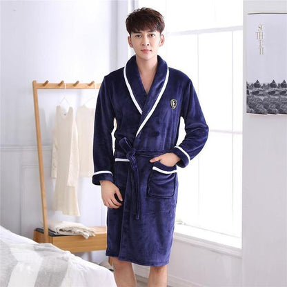 Elegant Winter Flannel Robe for Couples - Soft and Cosy Sleepwear