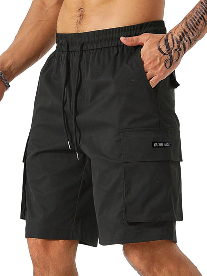 Men's Classic Cargo Shorts with Adjustable Drawstring Waist