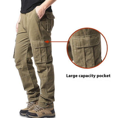 Men's Plus-Size Cotton Cargo Pants - Comfortable and Functional