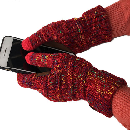 European And American Wool Knitted Touch Screen Gloves