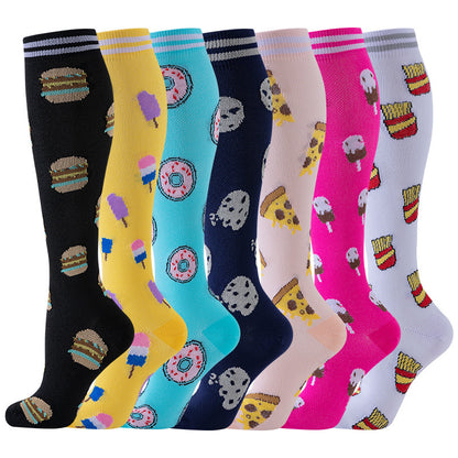 Leisure Printed Sports Pressure Socks Combination Set