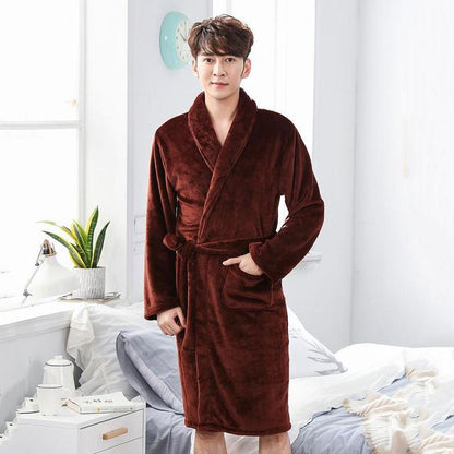 Elegant Winter Flannel Robe for Couples - Soft and Cosy Sleepwear