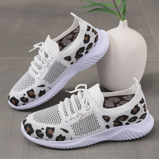 1Leopard Print Lace Up Shoes for daily wear